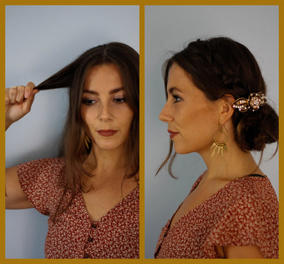 Brown Vintage Hair Clips for Bold Earthy Hues