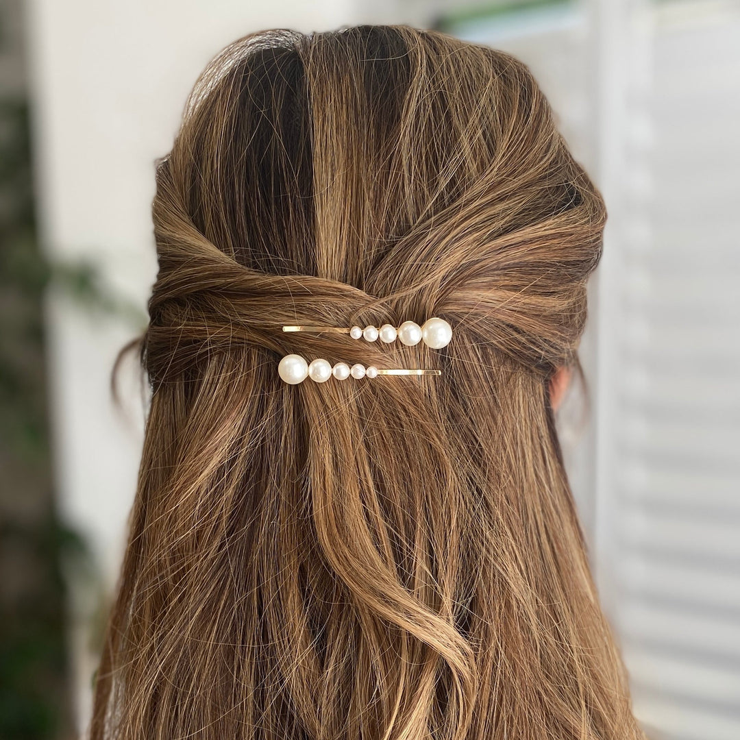 pearl hair clips