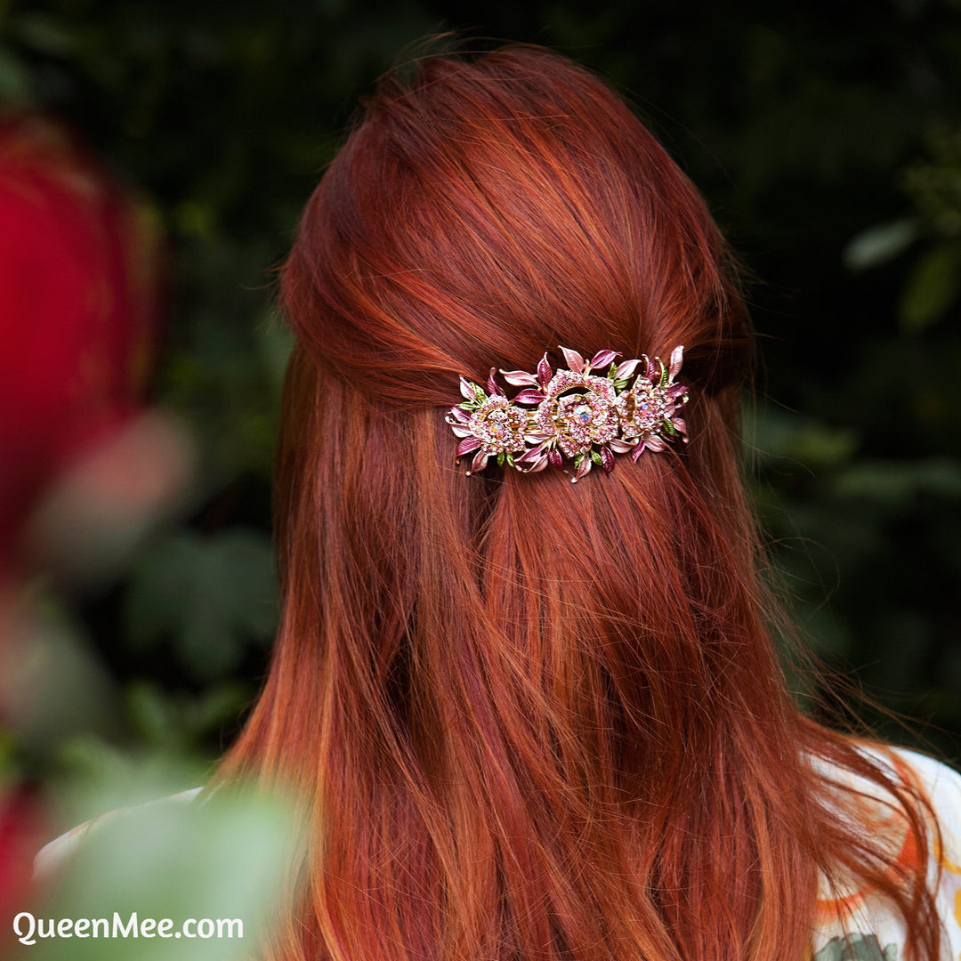 sparkly hair clips with crystal