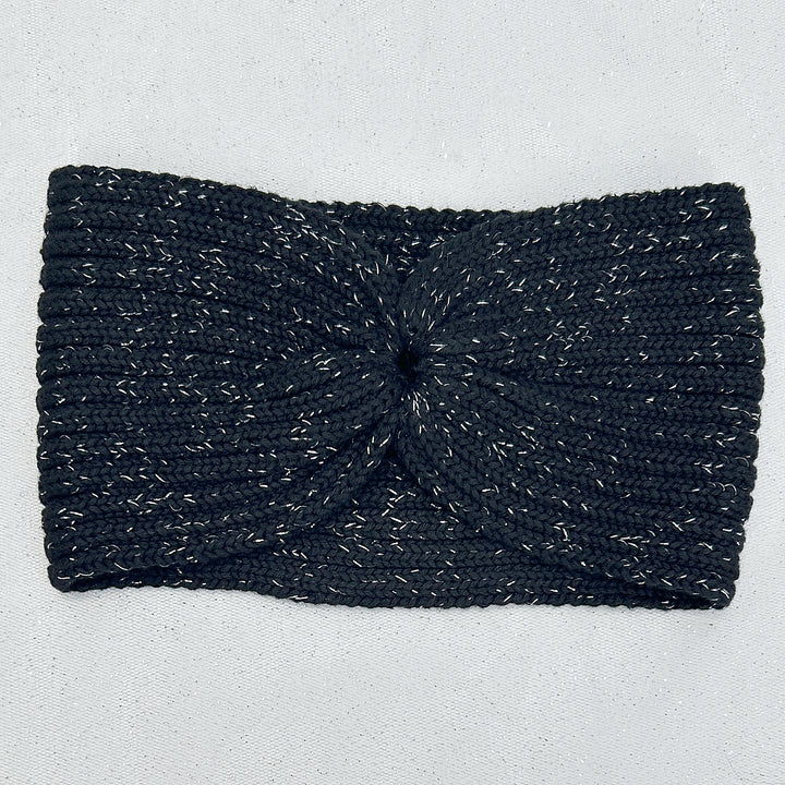 Ear Warmer Headband Winter Headband Silver Black