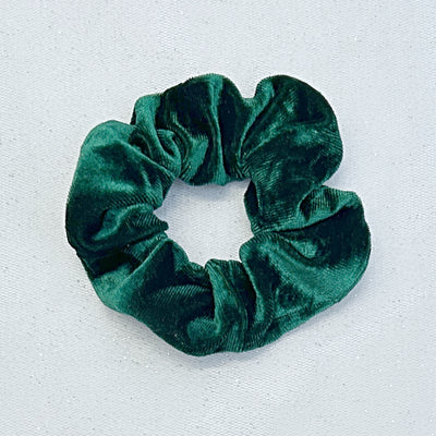 Green Scrunchie in Velvet
