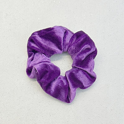 Purple Scrunchie in Velvet Bright Purple Scrunchie