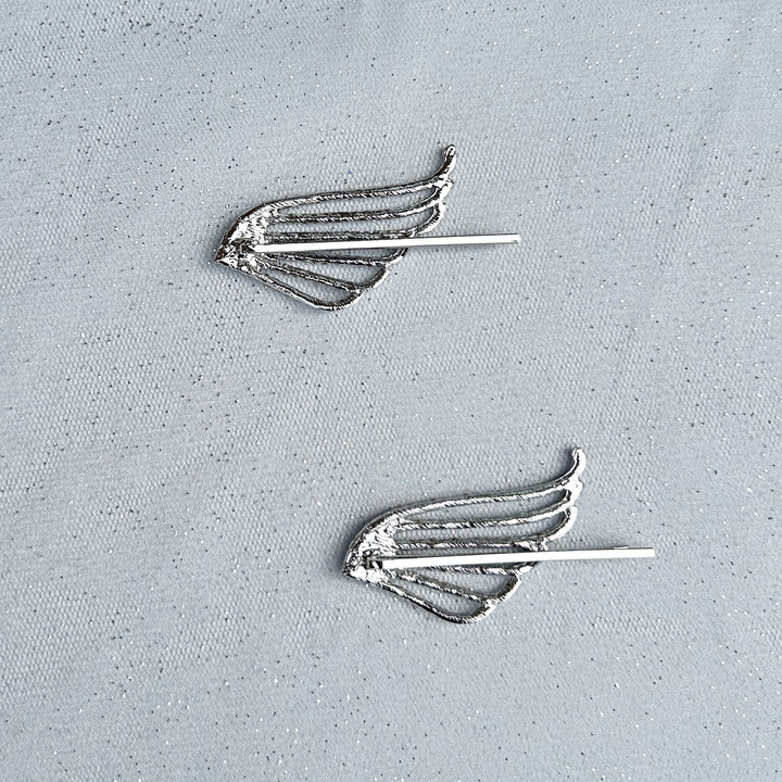 Silver hair slides set, art deco style, crystal embellishments, vintage inspired design, elegant decorative hair accessories