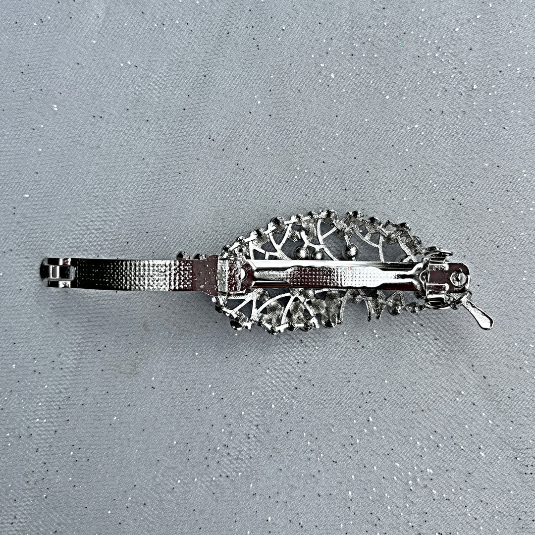 silver pearl hair clip diamante in wedding guest hair, Wedding Pearl Hair Clip, Silver pearl Hair Clip, Silver Diamante Hair Clip, Pearl Bridal Hair Clip, Diamante Bridal Hair Clip, Silver Pearl Hair Clip