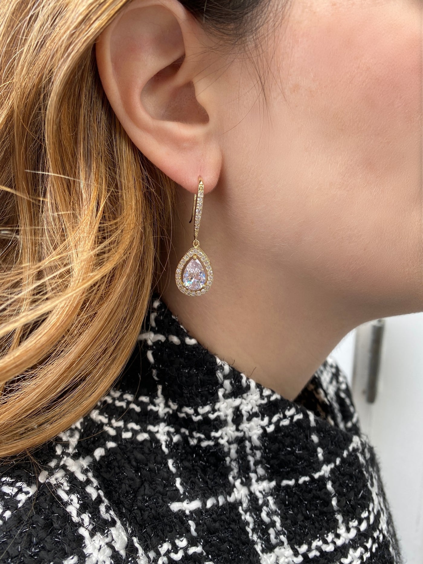 drop earrings sparkly earrings gold long