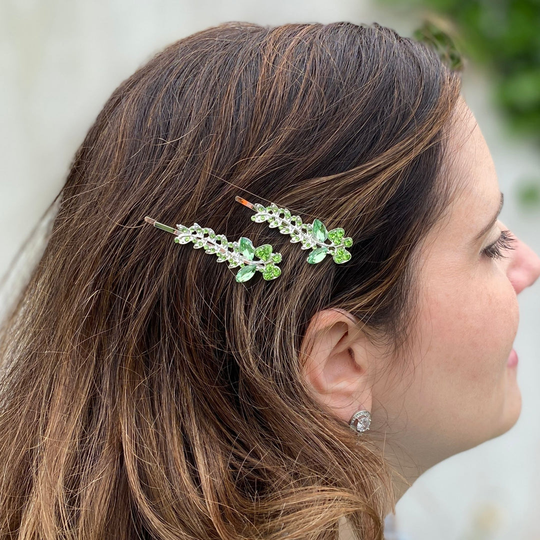 green hair slides green hair clips thick hair