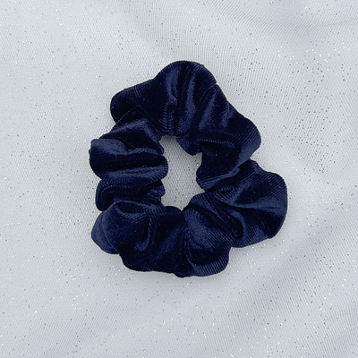 Navy Scrunchie in Velvet