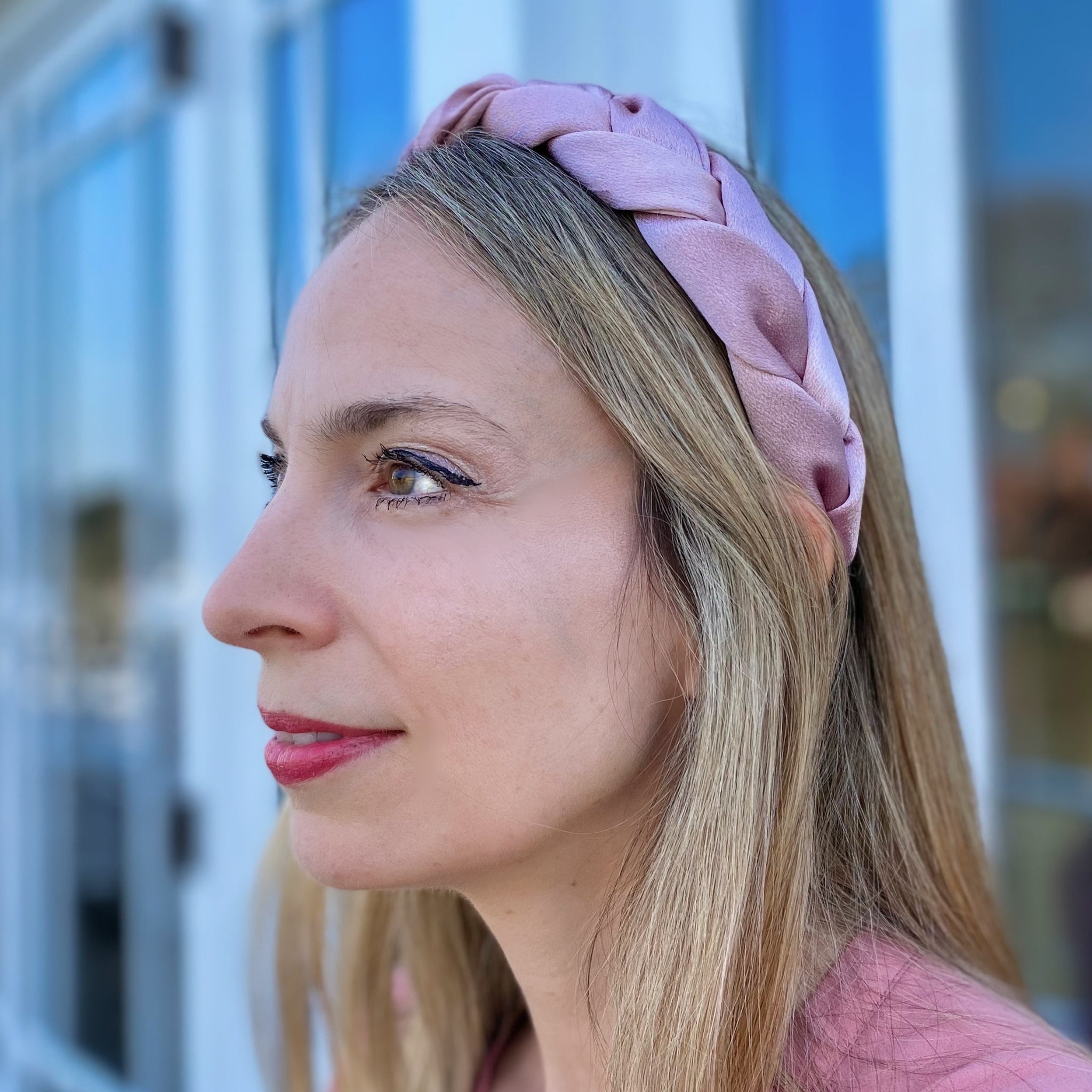 BLUSH RIBBONED HEADBAND main image 1