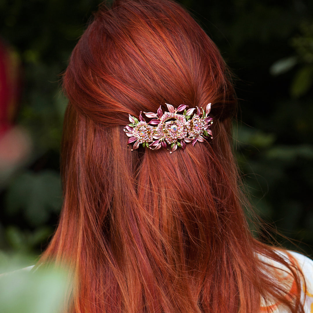 crystal hair clip half up half down