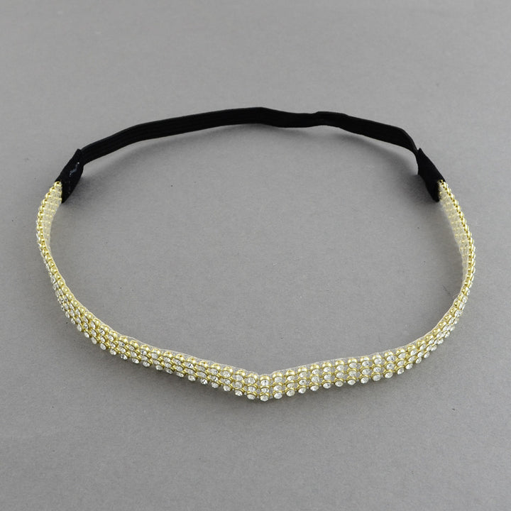 diamante headband gold