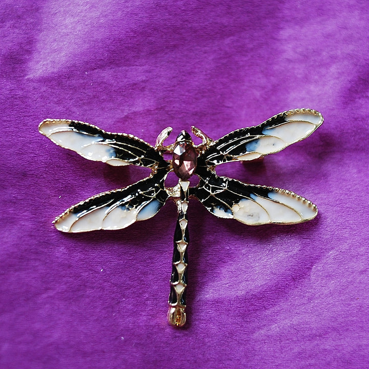 vintage hat with dragonfly brooch removable