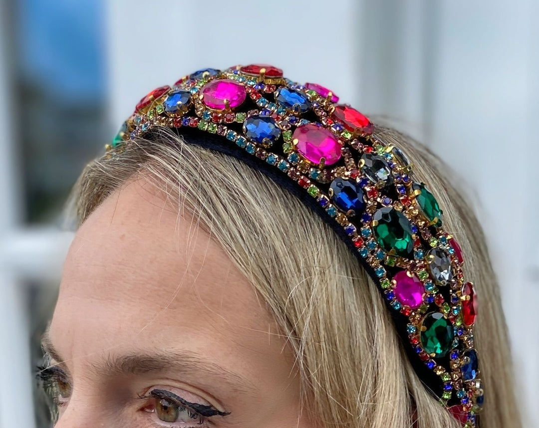 Headpieces-For-Race-Day-Glamour-Colourful-Crystal-Headpiece