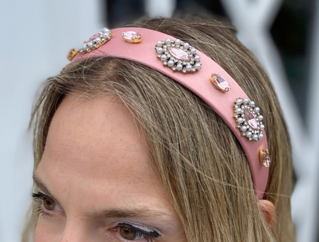Pink-Headbands-And-Hair-Clips-Pink-Pearl-Headband