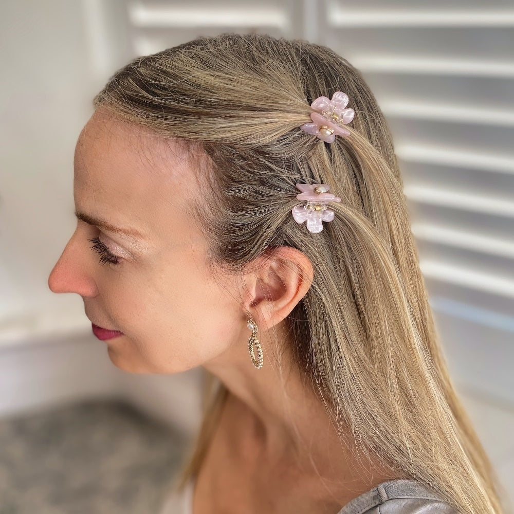 Hair Clips For Fine Hair Easy Hairstyles Mini Flower Hair Claw Clips