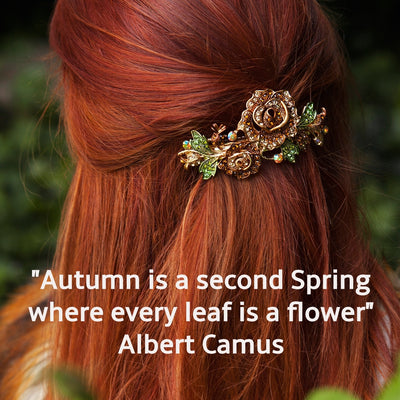 Autumn Hair Accessories - Leaves and Fading Flowers