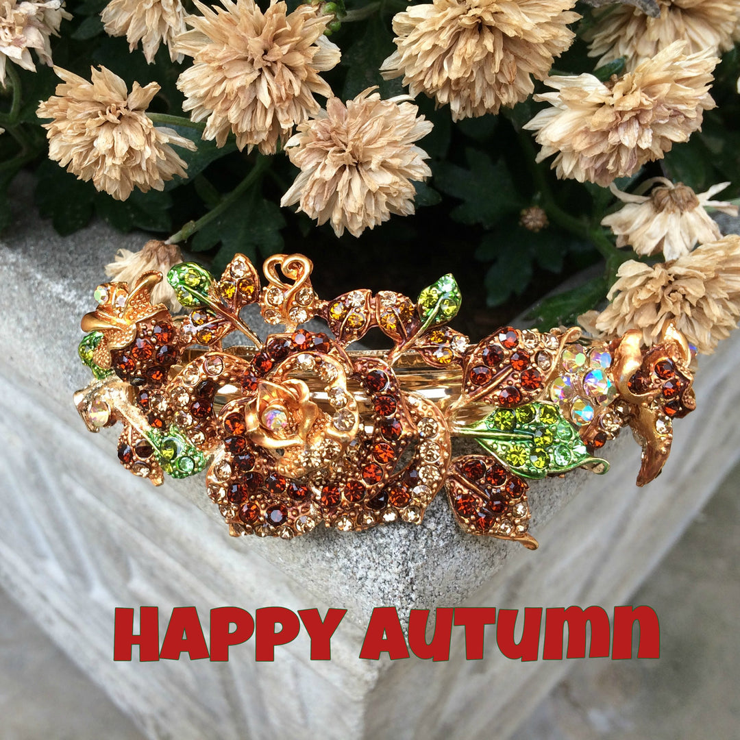 Autumn Flower Barrettes