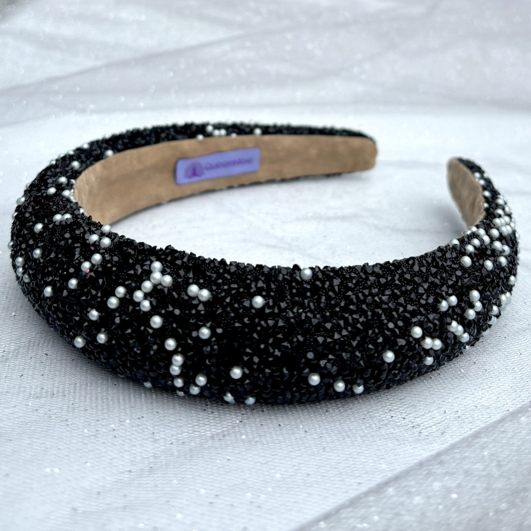 Black And White Headband Sparkly