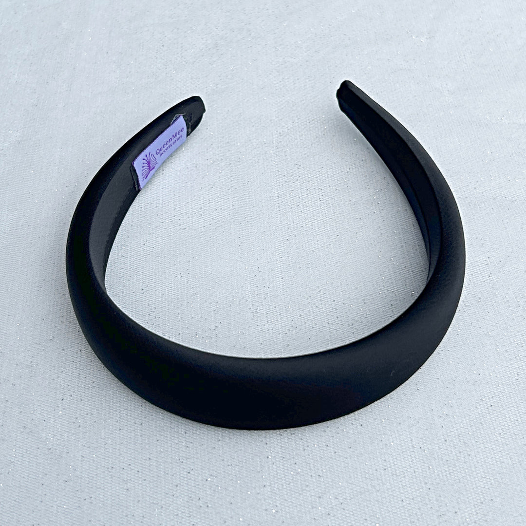 black headband black hair band satin hair band black alice band