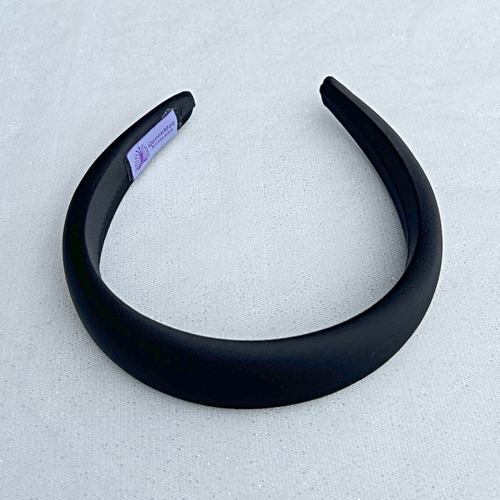 black headband black hair band satin hair band black alice band