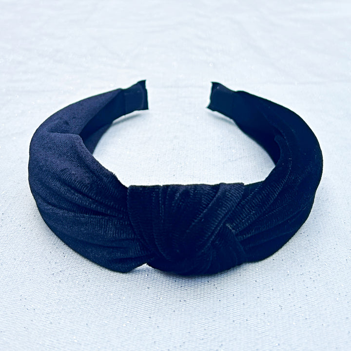 Black Headband Velvet Headband Knot