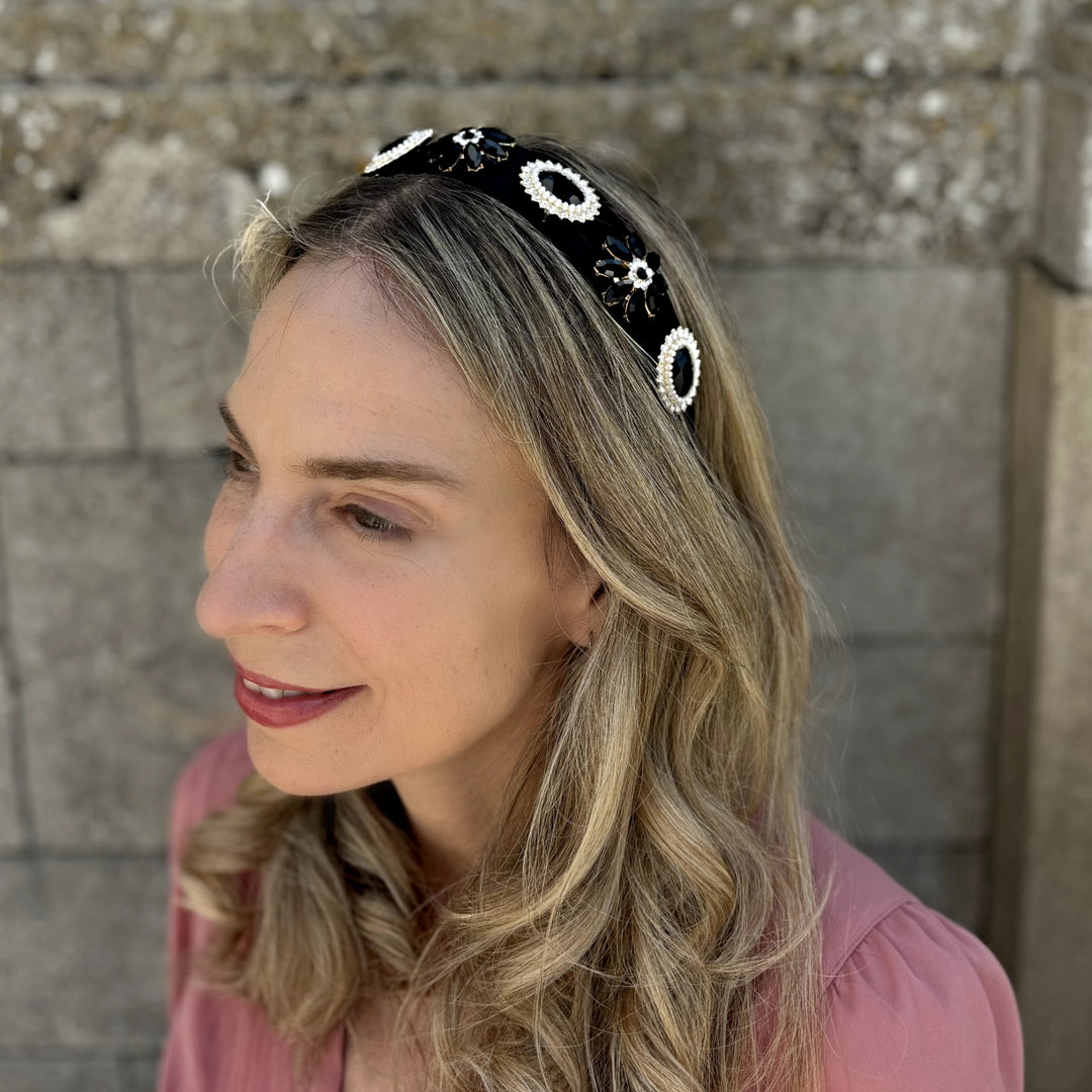 Black Pearl Headband Black Hair Band
