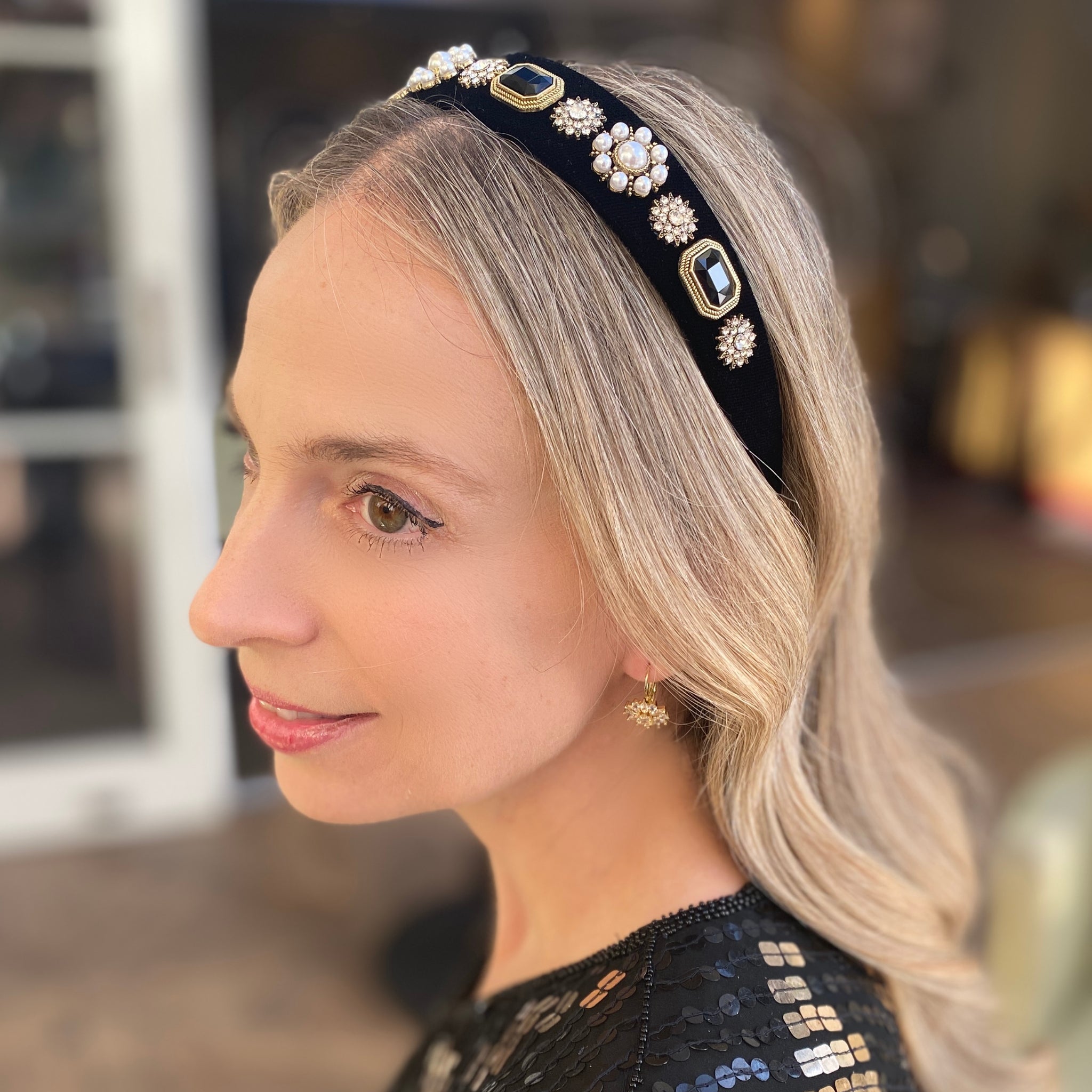 Black pearl hair accessories discount