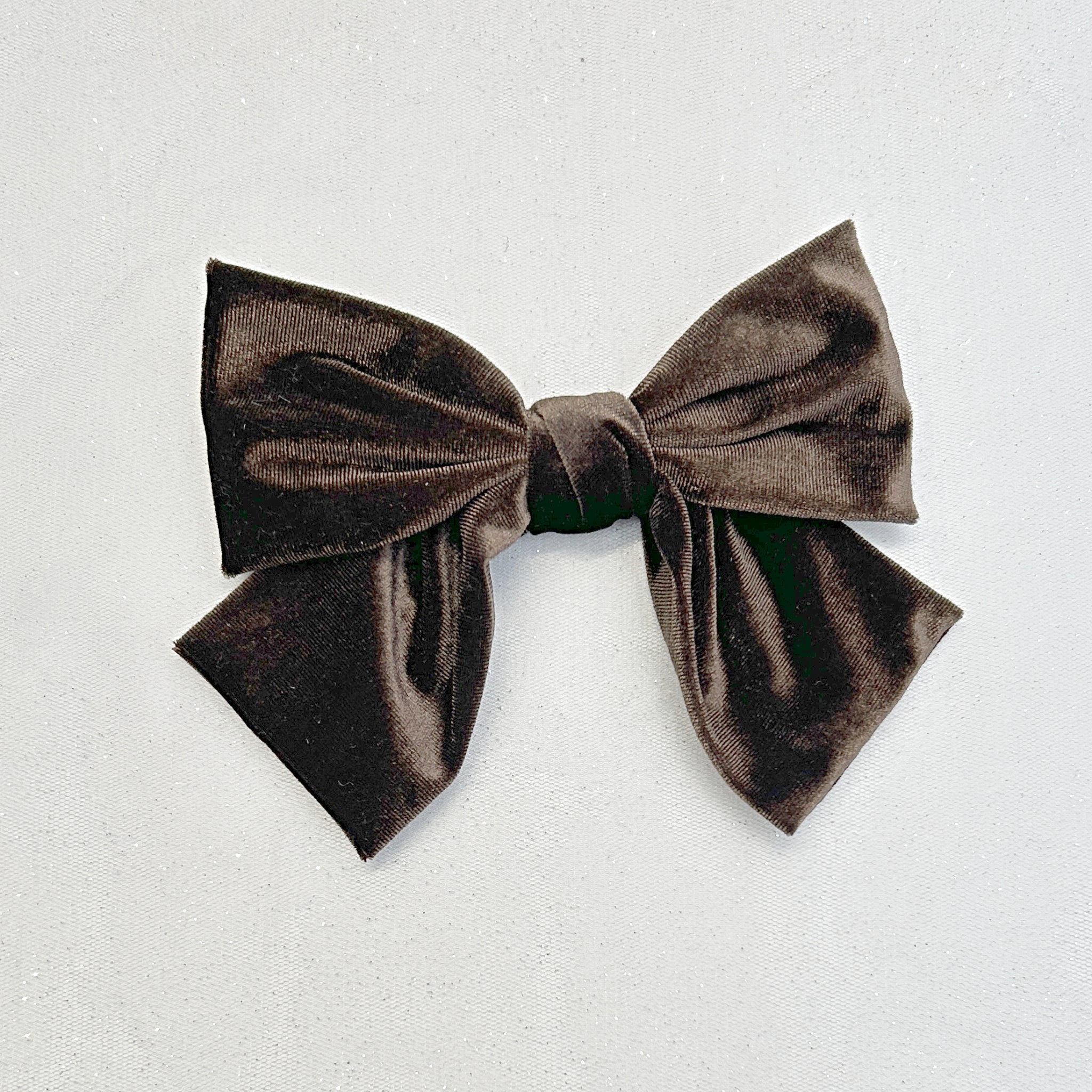 Brown Hair Bow Velvet Bow Hair Clip | Brown Hair Clip – QueenMee