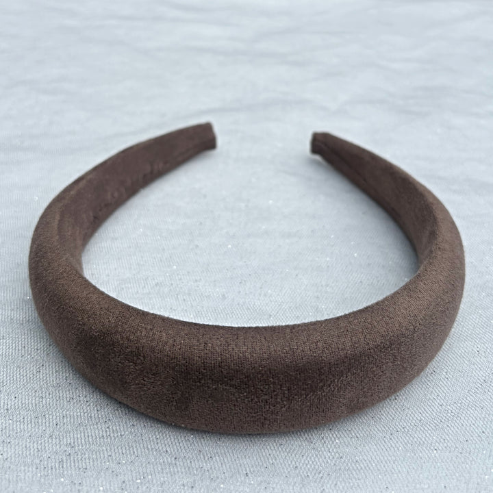 Brown Suede Headband, Brown Vegan Suede Headband, Neutral Headband, Brown Headband