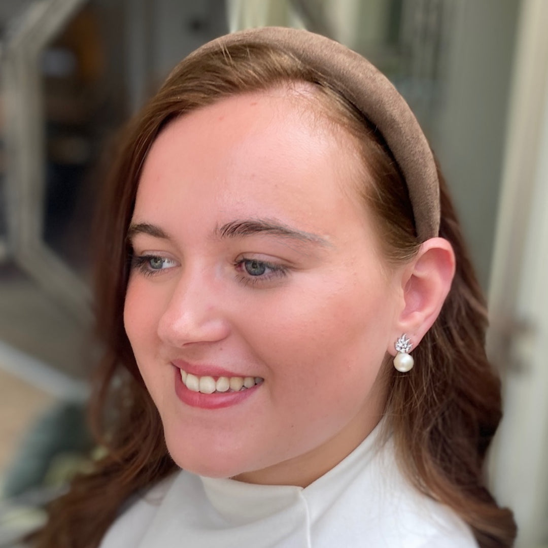 Brown Suede Headband, Brown Vegan Suede Headband, Neutral Headband, Brown Headband