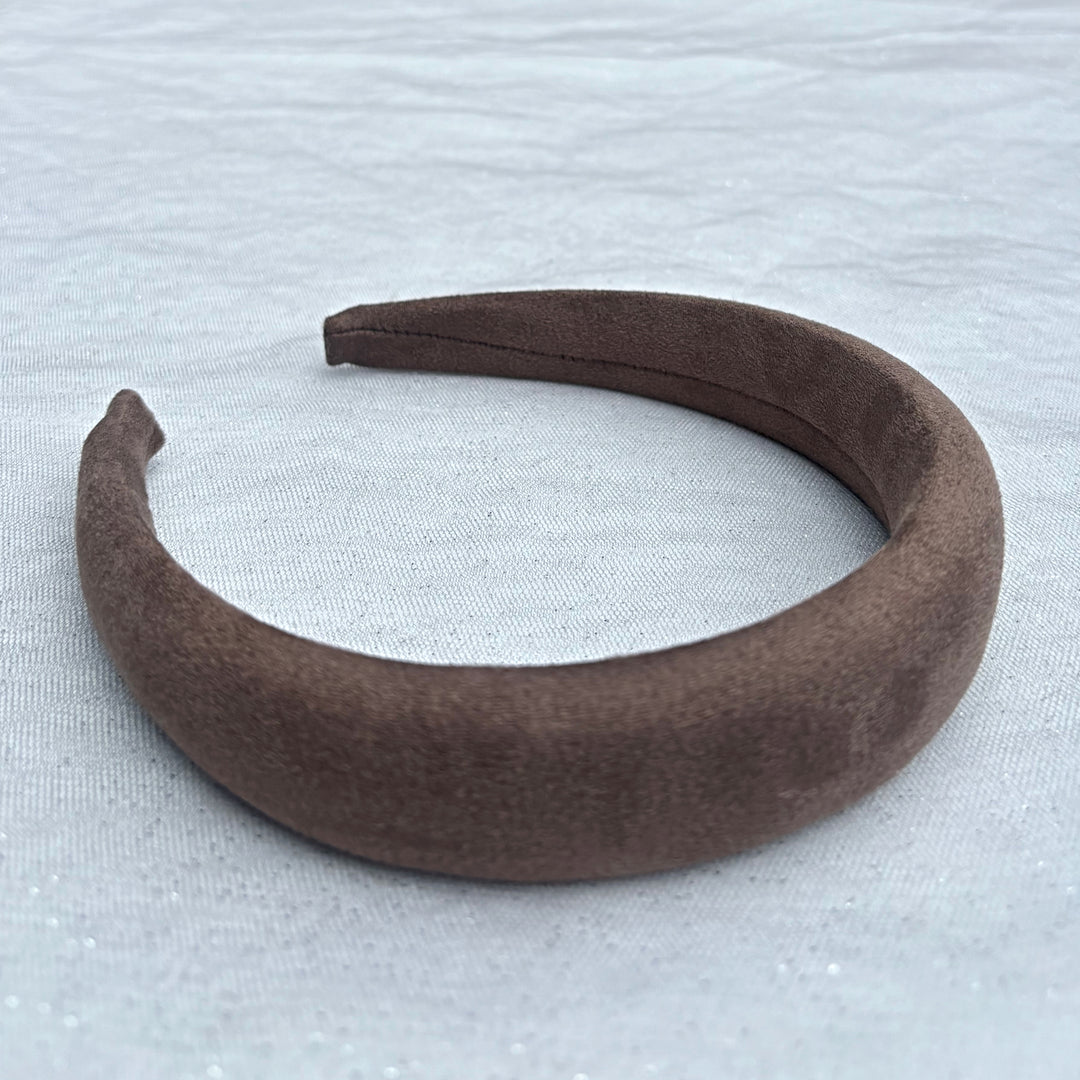 Brown Suede Headband, Brown Vegan Suede Headband, Neutral Headband, Brown Headband