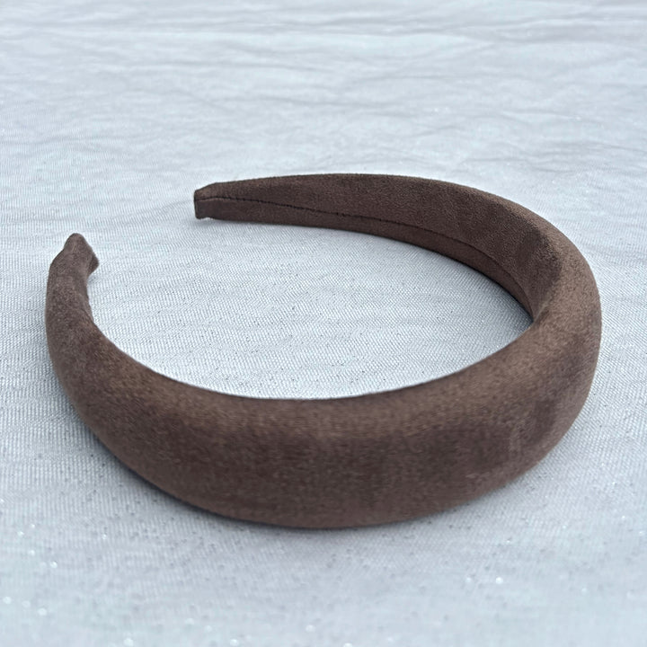 Brown Suede Headband, Brown Vegan Suede Headband, Neutral Headband, Brown Headband