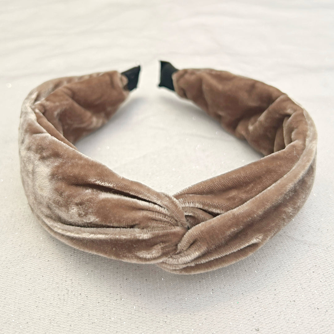 Brown Headband Velvet Headband Knot Hair Band