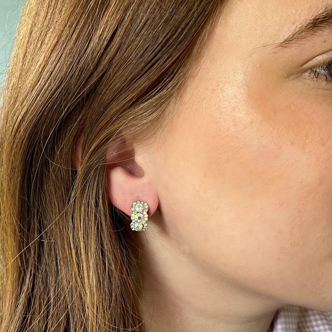 Diamante Clip On Earrings