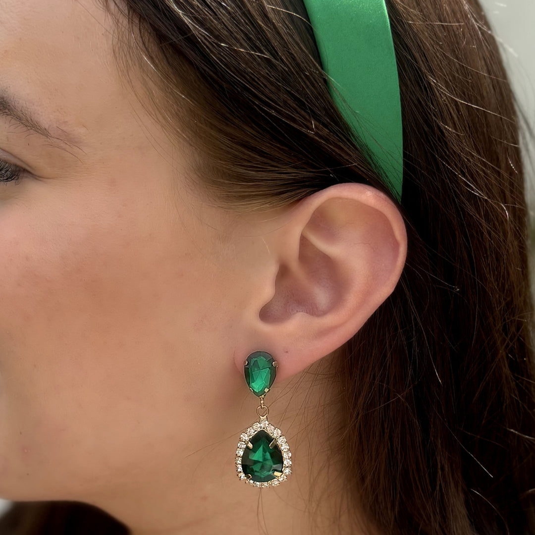 Green Earrings Drop Earrings, Green Earrings, Drop Earrings, Green Crystal Earrings
