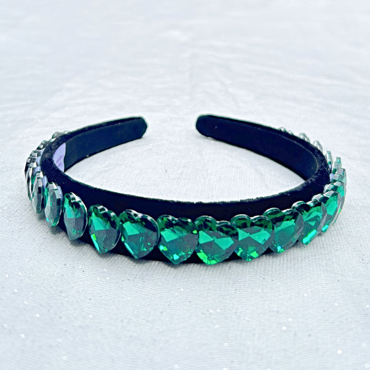 Green Gem Headband Green Hair Band Slim