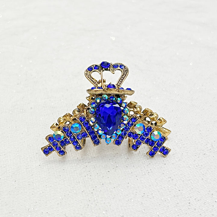 Hair Jaw in Blue jewelled