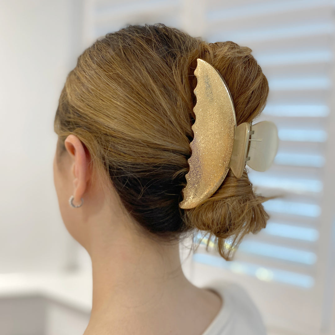 Large Hair Claw Clip Gold Hair Up