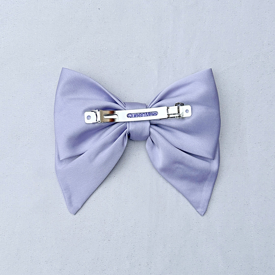 Lilac Satin Hair Bow Lilac Hair Clip Barrette