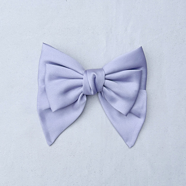 Lilac Satin Hair Bow Lilac Hair Clip