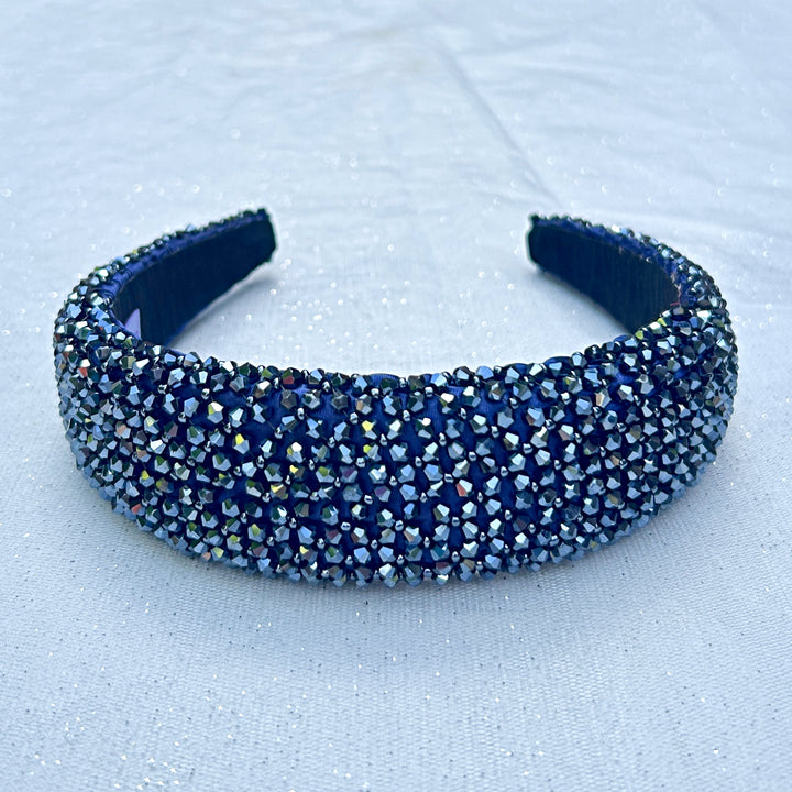 Navy Sparkly Hair Band Wide Headband