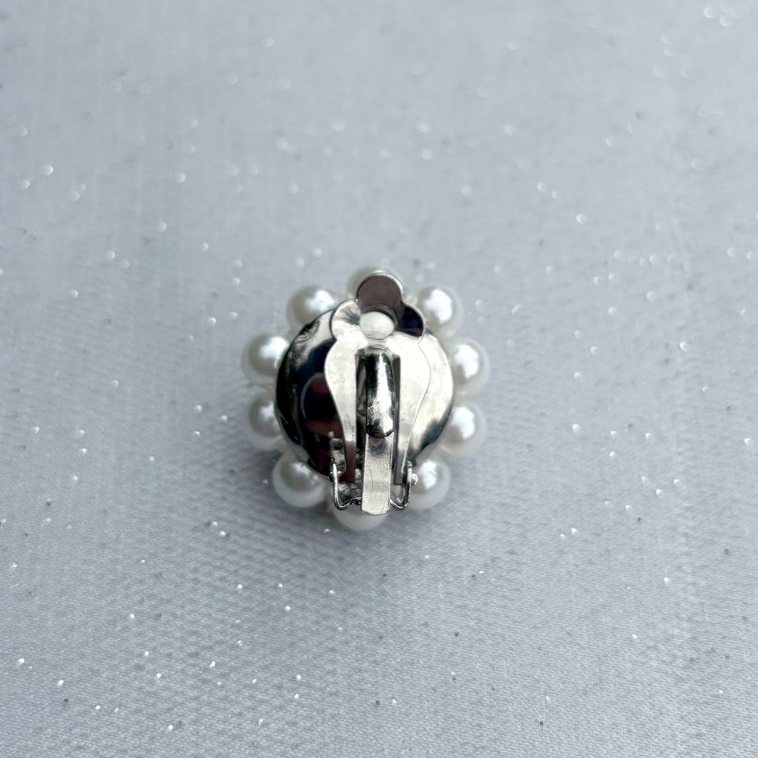 Pearl Clip On Earrings Large