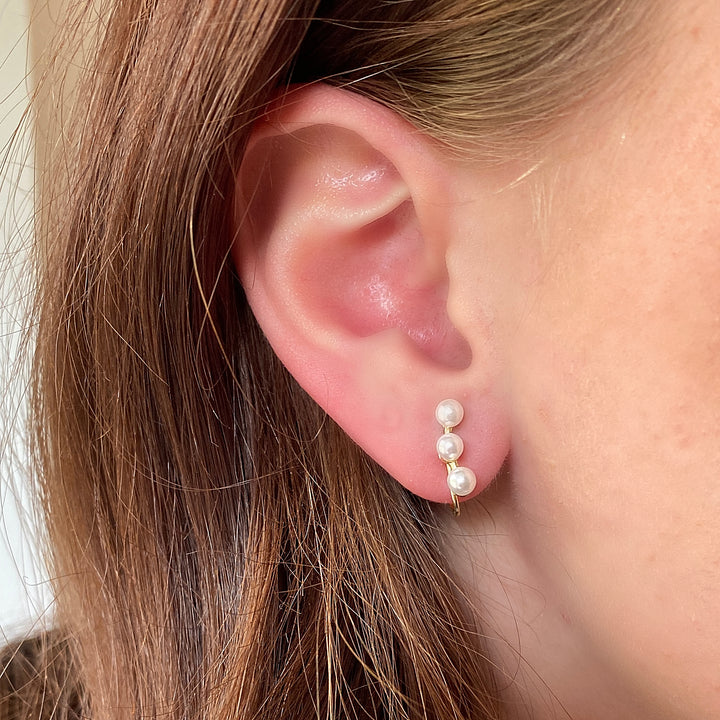 Pearl Clip On Earrings Small