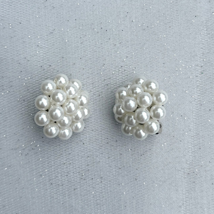 Pearl Clip On Earrings Large