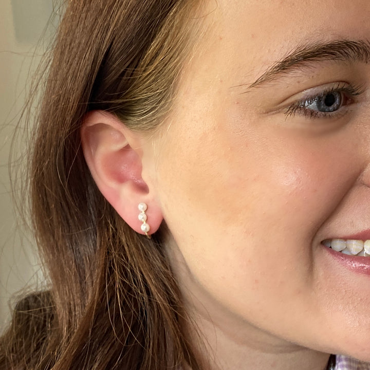 Pearl Clip On Earrings Small