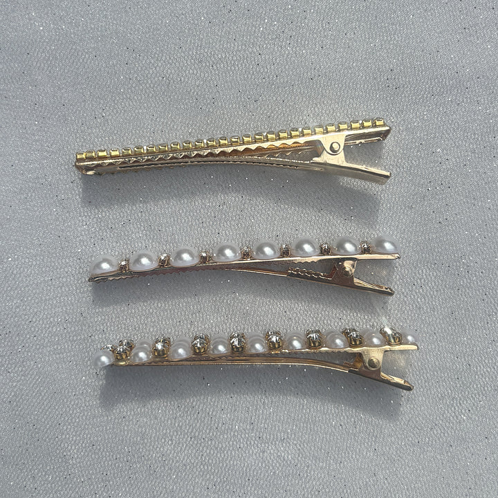 pearl clips in gold wedding hair, Pearl Hair Clips Gold, Diamante Gold Hair Clips, Gold Hair Clips Wedding Hair Clips, Bridal Pearl Diamante Hair Clips, Sparkly Hair Clips, Diamante Hair Clips