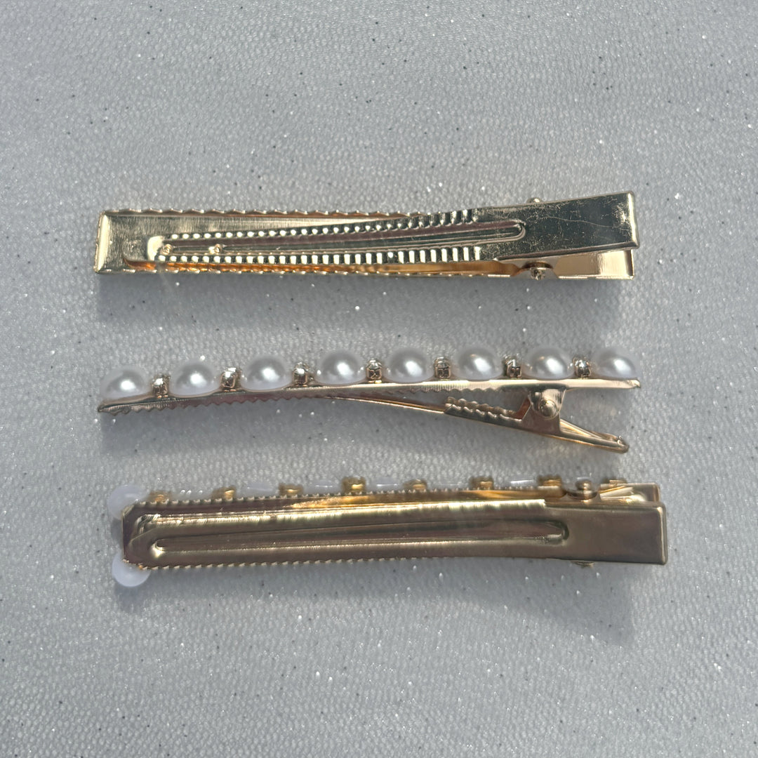 pearl clips in gold wedding hair, Pearl Hair Clips Gold, Diamante Gold Hair Clips, Gold Hair Clips Wedding Hair Clips, Bridal Pearl Diamante Hair Clips, Sparkly Hair Clips, Diamante Hair Clips