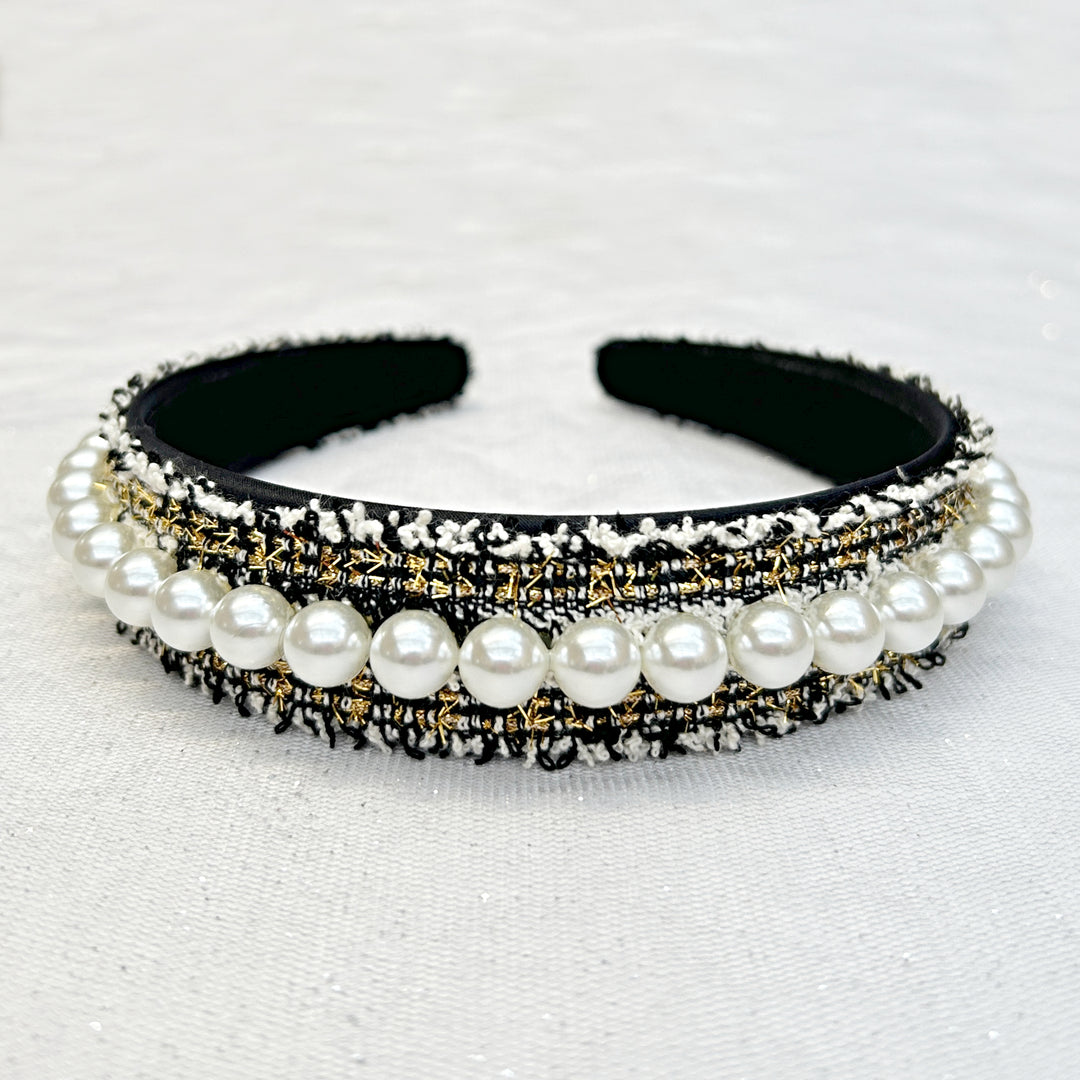 Pear Headband with Boucle Pearl Hair Band