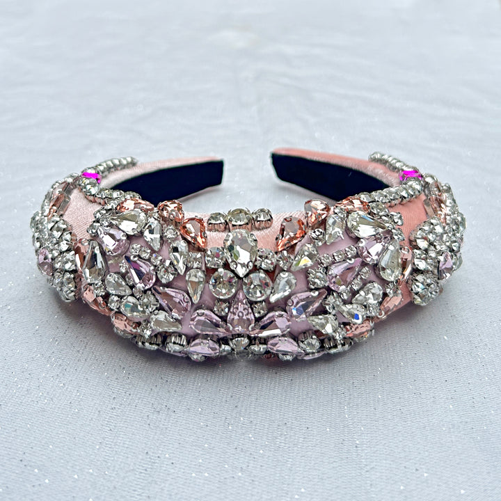 Pink Jewelled Headpiece Statement Headband