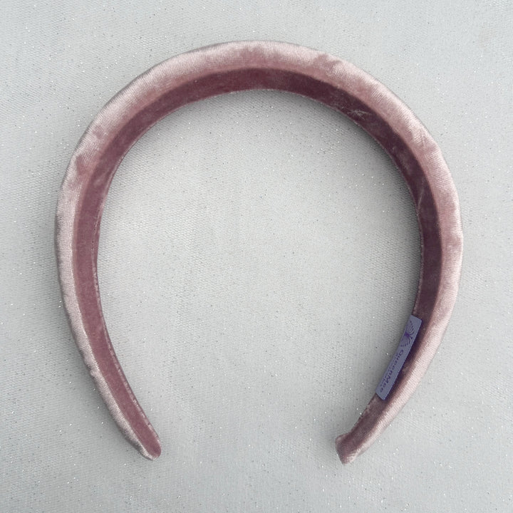 Pink Crushed Velvet Hairband, Pink Velvet Headband, Pink Padded Headband, Velvet Headband , Pink Headband