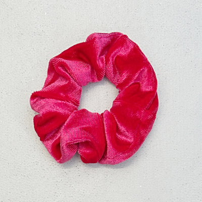 Pink Scrunchie in Velvet Hot Pink Scrunchie